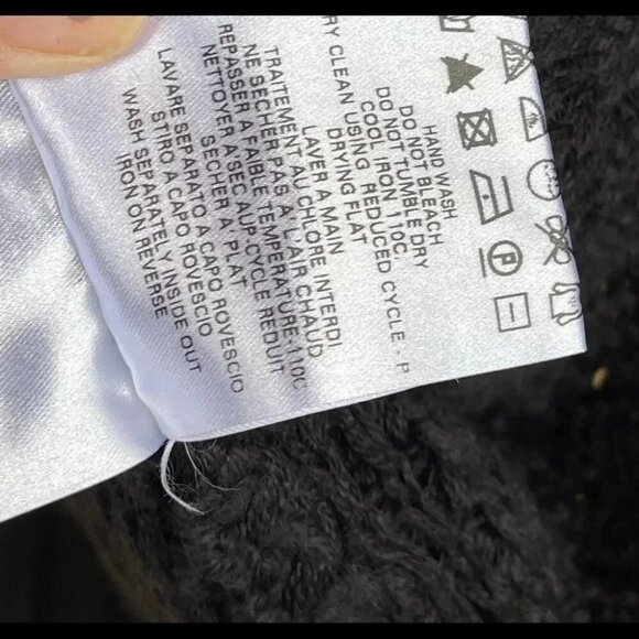 see by Chloe virgin wool poncho sweater size 8 - Picture 10 of 14